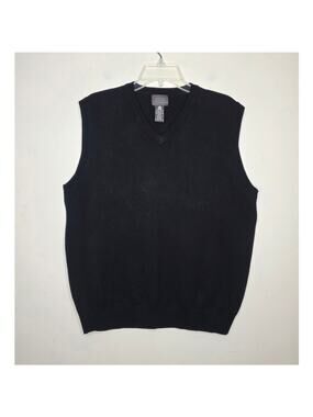 Mercer Studio black merino wool sweater vest - medium - corpcore office